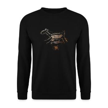Rock Paintings - Unisex Sweatshirt - black - Front - Alina (178cm) & Michal (187cm)