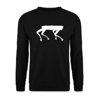 Spot Roboterhund Roboter Hund Boston Dynamics KI - Unisex Pullover - Schwarz - Vorne - Alina (178cm) & Michal (187cm)