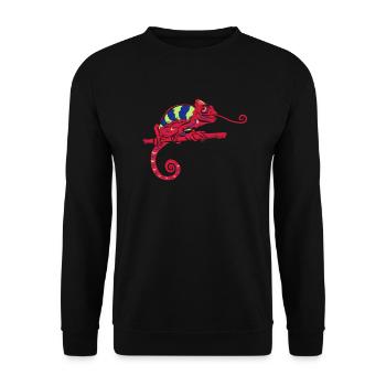 chamaeleon - Unisex Pullover - Schwarz - Vorne - Alina (178cm) & Michal (187cm)