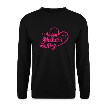 Happy mother’s day by The Manzanita - Sweat-shirt Unisexe - noir - Devant - Alina (178cm) & Michal (187cm)