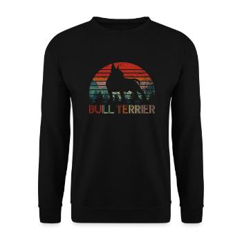 bull terrier - Sweat-shirt Unisexe - noir - Devant - Alina (178cm) & Michal (187cm)