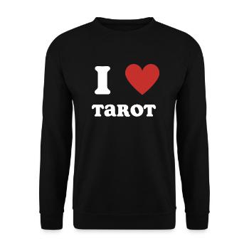 Ich liebe Tarot - Unisex Pullover - Schwarz - Vorne - Alina (178cm) & Michal (187cm)