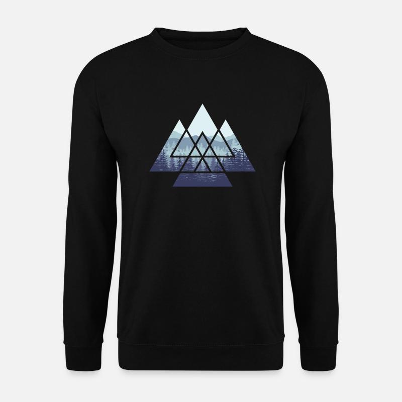 Forest Minimalism Nature Geometry - Unisex Sweatshirt - black