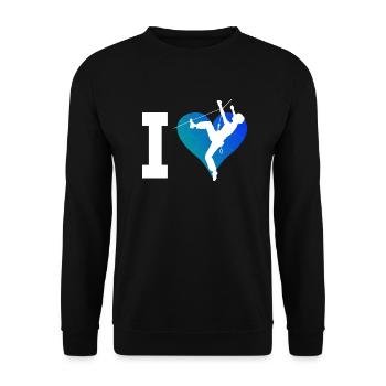 Boulder Bouldering Klettern Climber Damen - Unisex Pullover - Schwarz - Vorne - Alina (178cm) & Michal (187cm)