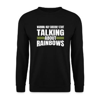 anniversaire lesbienne humour drôle arc-en-ciel cadeau - Sweat-shirt Unisexe - noir - Devant - Alina (178cm) & Michal (187cm)