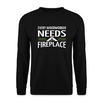 chop wood arboriculture woodworker - Unisex Pullover - Schwarz - Vorne - Alina (178cm) & Michal (187cm)