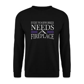 emploi amateurs un charpentiers prière tshirts logging - Sweat-shirt Unisexe - noir - Devant - Alina (178cm) & Michal (187cm)