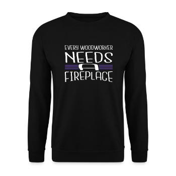 idée cadeau charpentier fille tshirts - Sweat-shirt Unisexe - noir - Devant - Alina (178cm) & Michal (187cm)
