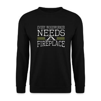 drôles d’artisans concevoir quota syndicat charpentier - Sweat-shirt Unisexe - noir - Devant - Alina (178cm) & Michal (187cm)