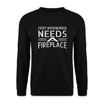 menuiserie funshirt humour cadeau menuisier - Sweat-shirt Unisexe - noir - Devant - Alina (178cm) & Michal (187cm)