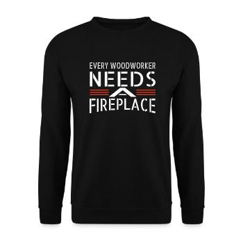 charpentier bébé et tout-petit chemises amateurs - Sweat-shirt Unisexe - noir - Devant - Alina (178cm) & Michal (187cm)