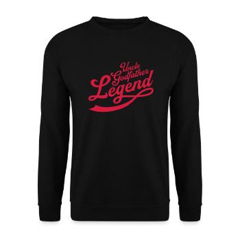 Citation de légende de l’oncle parrain - Sweat-shirt Unisexe - noir - Devant - Alina (178cm) & Michal (187cm)