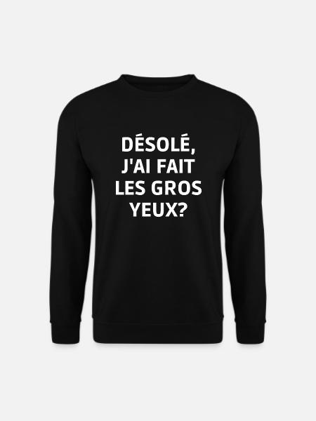 les gros yeux - Sweat-shirt Unisexe - noir