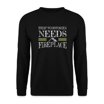 tools wood love humor carpenter joke woodworking - Unisex Pullover - Schwarz - Vorne - Alina (178cm) & Michal (187cm)