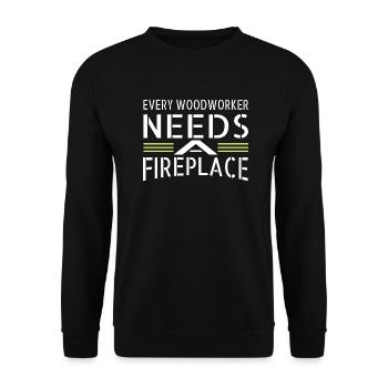 cabinetmaker arborists love awesome chop wood - Unisex Pullover - Schwarz - Vorne - Alina (178cm) & Michal (187cm)