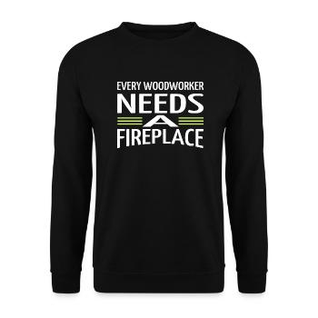 charpentier tronçonneuse - Sweat-shirt Unisexe - noir - Devant - Alina (178cm) & Michal (187cm)
