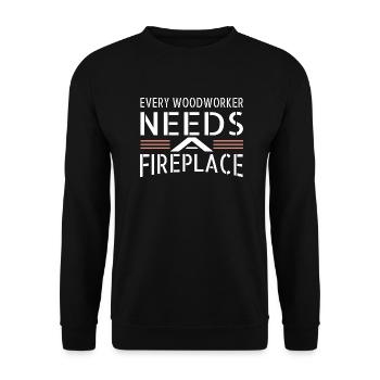 drôles dictons charpentier plombier idée cadeau blagues - Sweat-shirt Unisexe - noir - Devant - Alina (178cm) & Michal (187cm)