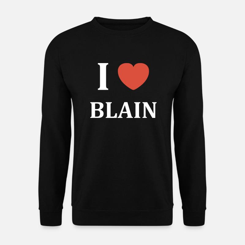 i love blain - Sweat-shirt Unisexe - noir