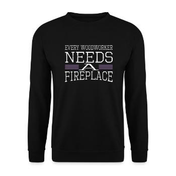 wood americas statement apprentice bday - Unisex Pullover - Schwarz - Vorne - Alina (178cm) & Michal (187cm)