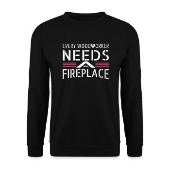 sayings jackhammer tree felling - Unisex Sweatshirt - black - Front - Alina (178cm) & Michal (187cm)