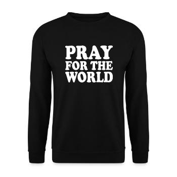 Pray for the world - Sweat-shirt Unisexe - noir - Devant - Alina (178cm) & Michal (187cm)