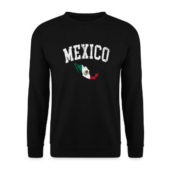 carte du drapeau du Mexique - Sweat-shirt Unisexe - noir - Devant - Alina (178cm) & Michal (187cm)