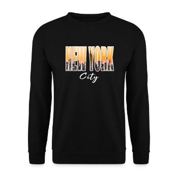 ville de New York - Sweat-shirt Unisexe - noir - Devant - Alina (178cm) & Michal (187cm)