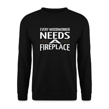 carpenter jokes tshirts arborists chainsaw grab - Unisex Sweatshirt - black - Front - Alina (178cm) & Michal (187cm)