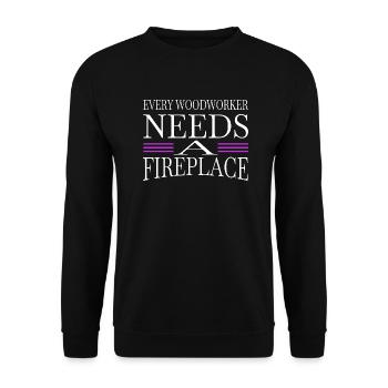 lumber funny carpenter love bday joke - Unisex Sweatshirt - black - Front - Alina (178cm) & Michal (187cm)
