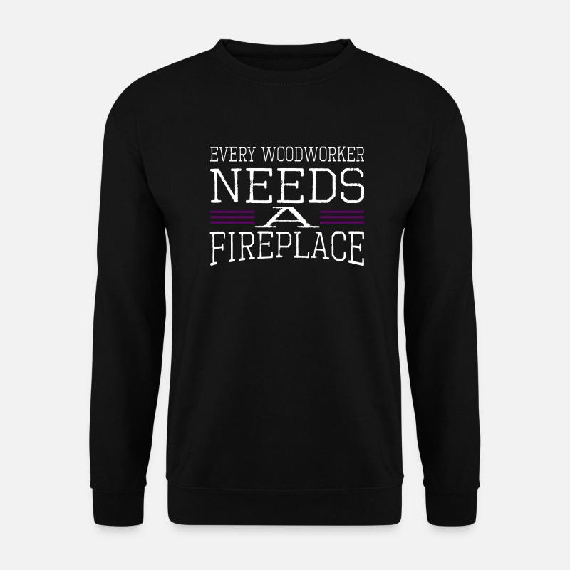 tronçonneuse menuisier bûcheron - Sweat-shirt Unisexe - noir