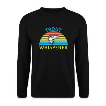 Fischer Fischen Angeln Angel Angler Fische Fisch - Unisex Pullover - Schwarz - Vorne - Alina (178cm) & Michal (187cm)