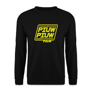Piuw Piuw galaxy wars - Unisex Sweatshirt - black - Front - Alina (178cm) & Michal (187cm)