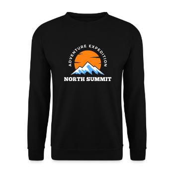 NORTH SUMMIT - Winterdesign - Unisex Pullover - Schwarz - Vorne - Alina (178cm) & Michal (187cm)