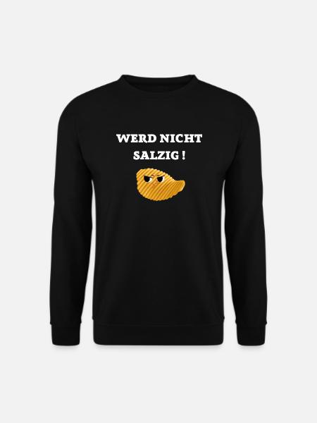 WERD NICHT SALZIG GAMING TSHIRT - Unisex Pullover - Schwarz