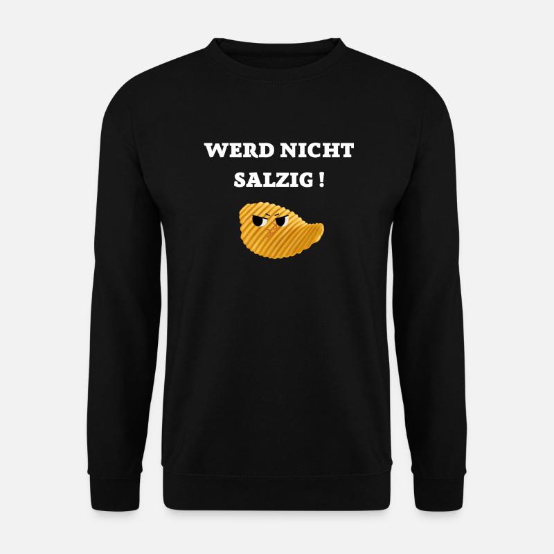 WERD NICHT SALZIG GAMING TSHIRT - Unisex Pullover - Schwarz