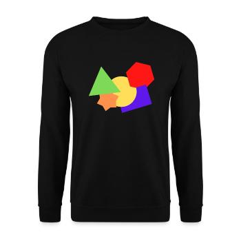Formen bunt - Unisex Pullover - Schwarz - Vorne - Alina (178cm) & Michal (187cm)