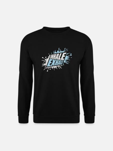 inhale exhale yoga Zitat - Unisex Pullover - Schwarz