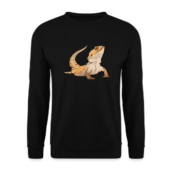 Bearded Dragon Lizard Reptile Herpetologist - Unisex Sweatshirt - black - Front - Alina (178cm) & Michal (187cm)