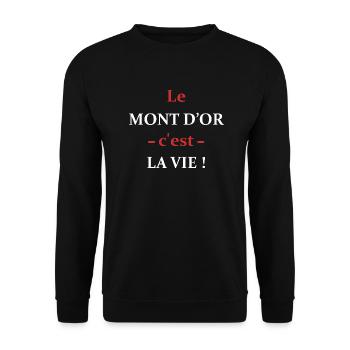 Le MONT D OR c'est la vie - Sweat-shirt Unisexe - noir - Devant - Alina (178cm) & Michal (187cm)
