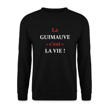 La Guimauve c'est la vie - Sweat-shirt Unisexe - noir - Devant - Alina (178cm) & Michal (187cm)