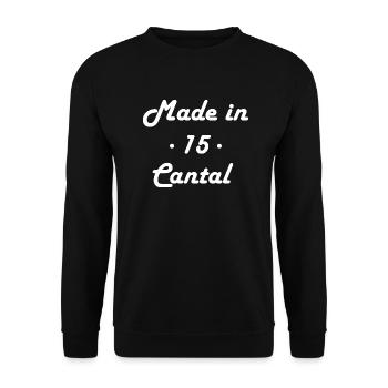 Made in Cantal - Sweat-shirt Unisexe - noir - Devant - Alina (178cm) & Michal (187cm)