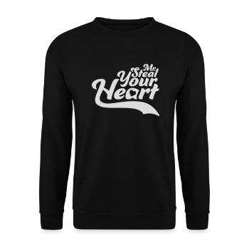 Mr steal your heart - Unisex Sweatshirt - black - Front - Alina (178cm) & Michal (187cm)