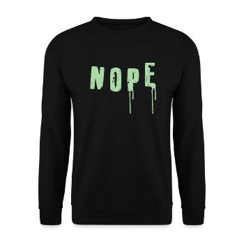 NOPE - sei kein ja-Sager! - Unisex Pullover - Schwarz - Vorne - Alina (178cm) & Michal (187cm)