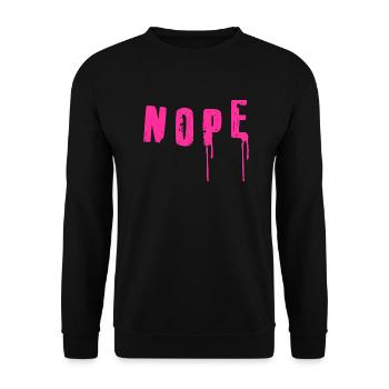 NOPE - sei kein ja-Sager! - Unisex Pullover - Schwarz - Vorne - Alina (178cm) & Michal (187cm)