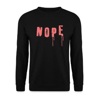 NOPE - sei kein ja-Sager! - Unisex Pullover - Schwarz - Vorne - Alina (178cm) & Michal (187cm)