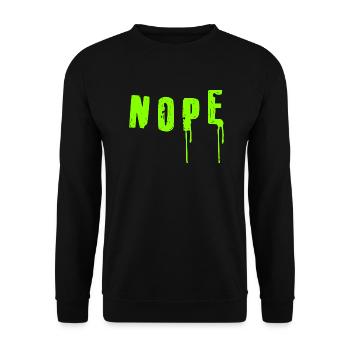 NOPE - ne soyez pas un béni-oui-oui! - Sweat-shirt Unisexe - noir - Devant - Alina (178cm) & Michal (187cm)