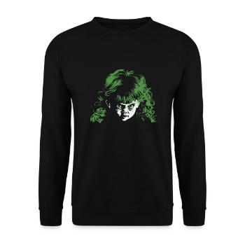 Creepy Girl - Unisex Sweatshirt - black - Front - Alina (178cm) & Michal (187cm)