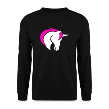 Licorne bicolore - Sweat-shirt Unisexe - noir - Devant - Alina (178cm) & Michal (187cm)