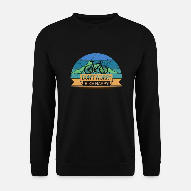Bike Happy - Unisex Pullover - Schwarz
