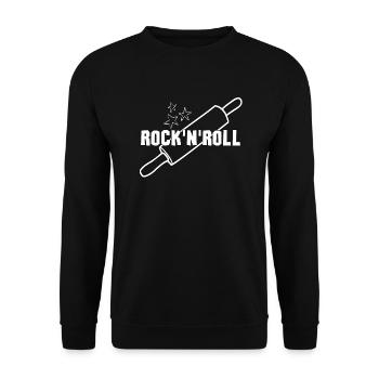 Backen zur Musik - Unisex Pullover - Schwarz - Vorne - Alina (178cm) & Michal (187cm)